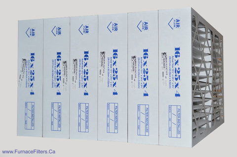 Dafco 16 x 25 x 4 (3 5/8") Pleated Filters. MERV 8 Rated. Case of 6