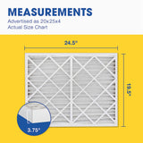 Aerostar 20x25x4 Furnace Filter MERV 13 Pleated Filters. Actual/Exact Size : 19 1/2" x 24 1/2" x 3 3/4"  Case of 4.