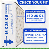 Reservepro 16x25x5 GF 4511 MERV 10, fits Mac 1400 Air Cleaners. Actual Size 15 5/8 x 24 3/16 x 4 15/16. Case of 3 Made by Furnace Filters.Ca