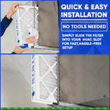 Honeywell 20x20x4 Furnace Filter Model # FC100A1011 MERV 8. Actual Size 19 15/16" x 19 3/4" x 4 3/8." Case of 3