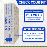 M2-1056 MERV 11 Aftermarket. Actual Size  20 1/4" x 20 3/4" x 5 1/4". Case of 3