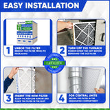 Honeywell 20x20x4 Furnace Filter Model # FC100A1011 MERV 8. Actual Size 19 15/16" x 19 3/4" x 4 3/8." Case of 3