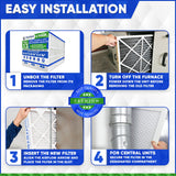 Clean Comfort 16x25 MERV 13 Part # AMP-11-1625-45. Actual Size 16" x 25" x 4.5" Case of 3. Made by Furnace Filters.Ca