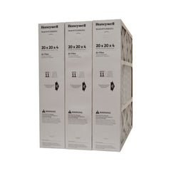 Honeywell 20x20x4 Furnace Filter Model # FC100A1011 MERV 11. Actual Size 19 15/16" x 19 3/4" x 4 3/8." Case of 3