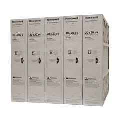 Honeywell 20x20x4 Furnace Filter Model # FC100A1011 MERV 11. Actual Size 19 15/16" x 19 3/4" x 4 3/8." Package of 5