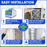 Honeywell 16x25x4 3/8 Model # FC100A1029 MERV 11. Actual Size 15 15/16" x 24 7/8" x 4 3/8." Case of 3 Made by Furnace Filters.Ca