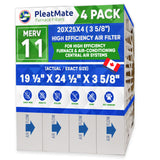20x25x4 Furnace Filter MERV 11 Pleated Filters. Case of 4