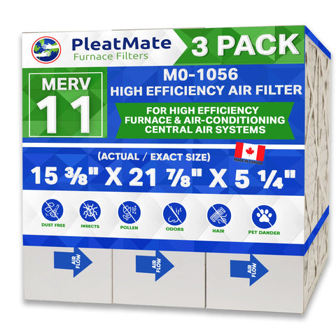 M0-1056 MERV 11 AFTERMARKET Filter. Actual Size 15 3/8" x 21 7/8" x 5 1/4." Case of 3