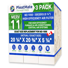M2-1056 MERV 11 Aftermarket. Actual Size  20 1/4" x 20 3/4" x 5 1/4". Case of 3