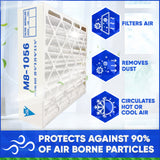 M8-1056 MERV 11 AfterMarket / Generic. Actual Size 20 1/4 x 25 3/8 x 5 1/4 Furnace & A/C Filter. Case of 3 Made in Canada