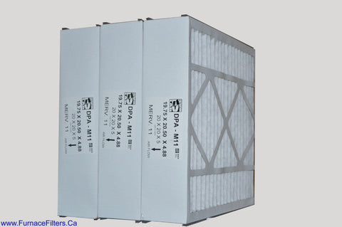 York S1-MAC11202005 Part # 4556 / 4531 20x20x5. Actual Size 20 3/4" x 19 3/4" x 4 15/16" MERV 11 Case of 3.