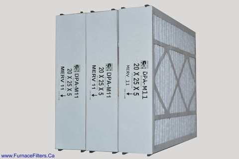 York 20x25x5 Part # S1-MAC11202505. Actual Size 19 5/8" x 24 3/16" x 4 15/16" MERV 11. Case of 3.