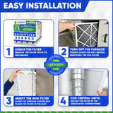 16x25x4 MERV 11 Furnace and A/C Air Filter. Compatible with 3M 16x25x4. Actual/Exact Size 15 1/2 x 24 1/2 x 3 5/8. Case of 4