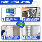 16x25x4 MERV 8 Furnace Filter. Actual Size 15 1/2" x 24 1/2" x 3 5/8". 3M 16x25x4 Filtrete Size Replacement Filters. Case of 4