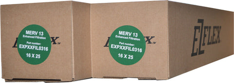Carrier 16 x 25 x 4 5/16" EXPXXFIL0316 Genuine Original Furnace Filter MERV 13 Rated. Case of 2.